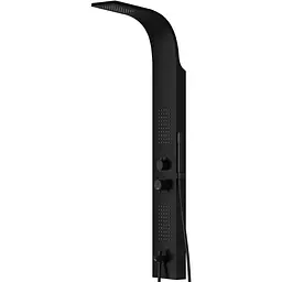 Душова панель Corsan Festo black з виливом S046MBLW, Чорний матовий