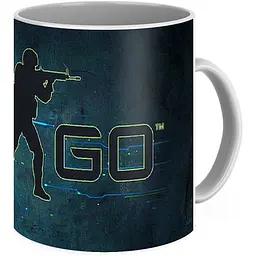 Кухоль GeekLand КС:ГО CS:GO Контр Страйк Dark logo CS:GO 03.140 330 мл білий - мініатюра 2