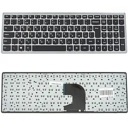 Клавіатура для ноутбука LENOVO (IdeaPad: P500 Z500) rus чорний сріблястий frame