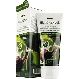 Пінка для вмивання Jigott Natural Black SnaiL Foam Cleansing Муцин Равлика 180 мл