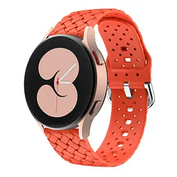Ремінець Twist для Xiaomi Ticwatch C2 TicWatch E TicWatch S2 Mobvoi TicWatch C2 - помаранчевий ширина кріплення 20мм силікон Watchbands (W31-8WB39660066) - мініатюра 2