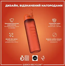 Пляшка для води ION8 1000 мл (ЕКО пляшка) BPA Free Hearty Orange (I8RF1000HORG) - мініатюра 5