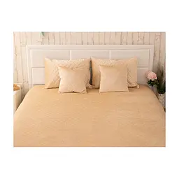 Покривало Руно двостороннє декоративне Velour Beige ромб 180х220 см (340.55_Beige ромб) - мініатюра 4