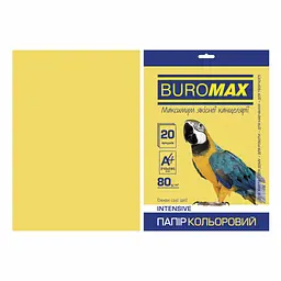 Папір Buromax А4, 80 г, інтенсивний жовтий, 20 арк. (BM.2721320-08)