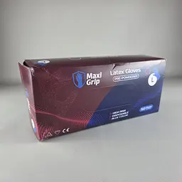 Рукавички одноразові гумові сині MAXI GRIP, розмір L, 50 шт, неопудрені, для огляду, клінінгу та сервісу