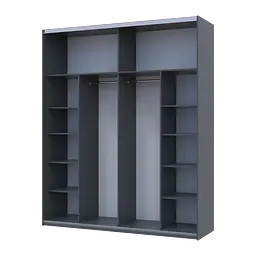 Шафа купе Doros G-Caiser Графіт/Білий 2 ДСП / 3 частини 200х60х240 (42005228) - мініатюра 2