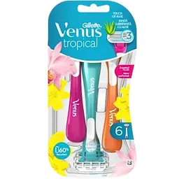 Одноразові станки для гоління Gillette Venus Tropical різнокольорові 6 шт.