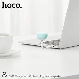 Колонка комп'ютерна Hoco DS27 Computer USB direct plug-in mini speaker USB конектор - мініатюра 5