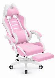 Комп'ютерне крісло Hell's HC-1039 Pink (тканина) - мініатюра 4