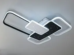 Стельова люстра LED LDiasha 2449WH+BK mmer 2449WH+BK, 105Вт, білий+чорний, з ефектом зоряного неба, для коридору, вітальні, - мініатюра 3