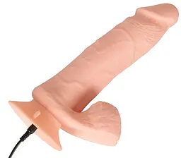 Реалістичний гнучкий вібратор Nature Skin Bendable RC тілесний - мініатюра 4