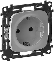 Розетка 2К+З Valena ALLURE шторки алюміній Legrand osv0002084