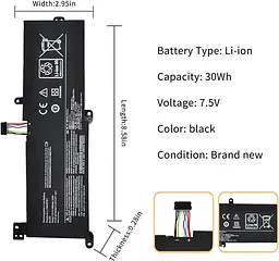 Акумулятор AKKEE L16M2PB1 4000 мА·год для ноутбуків Lenovo IdeaPad - мініатюра 3