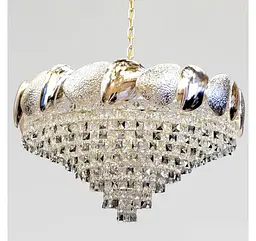 Велика кришталева люстра Artlight 8836/80GD, золото, 18 ламп E14, прозоре й димчасте скло, Ø82 см, від 20-30 м² - мініатюра 3