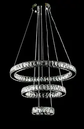 Світлодіодна люстра Splendid Ray L87519/60+40+20/3 LED з кришталем, хром, 100 Вт, з пультом і димером - мініатюра 4