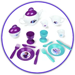 Возик Smoby Фроузен 2 зі знімною тацею з сервізом 44х31х47.5 см (310517) - мініатюра 3