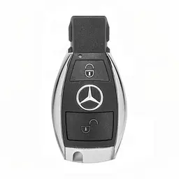 Чохол ключа Mercedes-Benz зелений+золота окантовка (2 кнопки) TPU - мініатюра 2