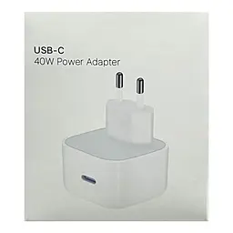 МЗП 40W Power Adapter for Apple (1USB-C) (АA) (box) White - мініатюра 3
