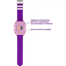 Дитячий смарт-годинник AmiGo GO005 4G WIFI Thermometer фіолетовий - мініатюра 3