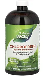 Рідкий хлорофіл 480мл., (Chlorofresh) зі смаком м'яти, здорова шкіра й детоксикація організму, Nature's Way.