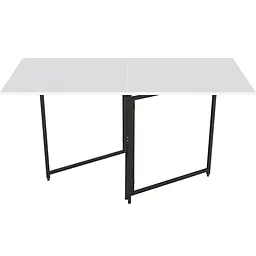 Стіл трансформер книга Панама Ferrum-decor 75x148x68 Чорний метал ДСП Білий 16 мм (FRD-106831)