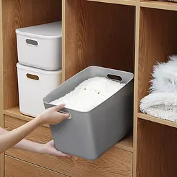 Комплект XXL: ящик для зберігання МВМ My Home FH-14 XXL 360х257х240 мм та кришка FH-16 сірий (FH-14/FH-16 GRAY) - мініатюра 7
