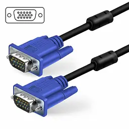 Кабель VGA-VGA Male/Male 3 м, відеокабель для монітора та проектора з феритовими фільтрами - мініатюра 5