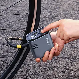 Автомобільний насос Baseus PrimeTrip Series Portable Bike Pump Cosmic Black (C11169000121-00) - мініатюра 10