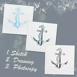 Набір художніх матеріалів Cretacolor TATTOO SKETCHING 14 шт металева коробка - мініатюра 3