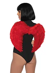 Крила дияволиці Leg Avenue devil wings Red, справжнє пір’я - мініатюра 3