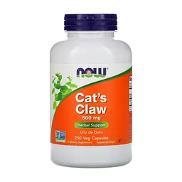Трави Now Foods Котячий кіготь, 500 мг, Cat's Claw, 250 вегетаріанських капс (NOW-04621)