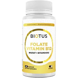 Фолат + Вітамін В12 Biotus 60 капсул