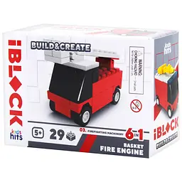 Конструктор "Пожежна" KH51/004 Kids hits IBLOCK JUNIOR 29-32 деталей в коробці (4897126753516) Вид 3