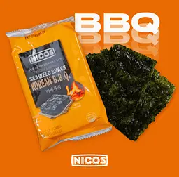 Чіпси з морських водоростей Nicos Seaweed Snack Korean BBQ 4г - мініатюра 2