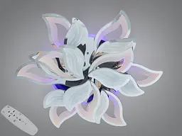 Витончена стельова LED-люстра-квітка Diasha 9033/6+3HR, гальваніка, 225W, підсвітка, димер, пульт