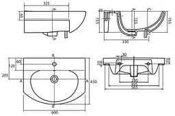 Раковина мебельна Kolo Runa 60x45 L81960000 - мініатюра 2