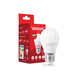 Лампочка Vestum G45 8W 4100K 220V E27 (1-VS-1209) - мініатюра 2