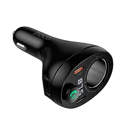 Адаптер автомобільний HOCO Star cigarette lighter car BT FM transmitter E88 |1USB/2Type-C/DC 120W, 35W/3A, PD/QC| - мініатюра 3