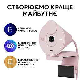 Веб-камера Logitech Brio 300 Rose (960-001448) - мініатюра 8