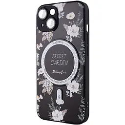 TPU+PC чохол Secret Garden with MagSafe для Apple iPhone 15 (6.1) Black - мініатюра 3