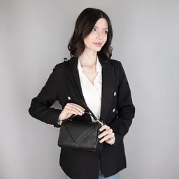 Сумка жіноча шкіряна кросбоді Virginia Conti 04245 чорна - мініатюра 7