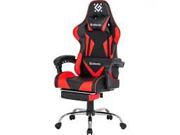 Комп'ютерне крісло для геймера Defender Pilot PU Red/black (64354) - мініатюра 4