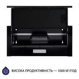 Витяжка телескопічна MINOLA HTLS 6634 BLF 1000 LED GLASS - мініатюра 4