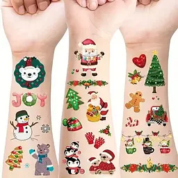 Набір дитячих тимчасових тату "Різдво та Новий рік № 1" tattoo-mini-set-cmas-30-1 - мініатюра 2