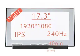 Матриця NE173FHM-NZ2 екран для ноутбука 17.3" IPS 240Hz 1920×1080, матова, 40pin - 0.4мм, Slim 300cd/m2, 85/85/85/85, 1000:1