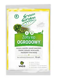 Жовті клейові пастки Vaco Green Garden для рослин 24×17 см, 10 шт. – від літаючих шкідників - мініатюра 2