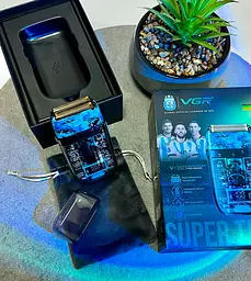 Електробритва VGR V-352 шейвер, подвійне лезо, IPX5, LED Display - мініатюра 2