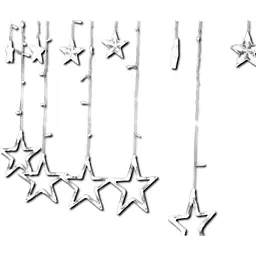 Гірлянда-штора Зірка 12PCS Light Star With пультом різні режими 30 біла (GR- 51_305) - мініатюра 3