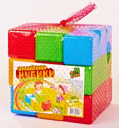 Ігровий набір кольорових кубиків 09064, 27 шт - мініатюра 2