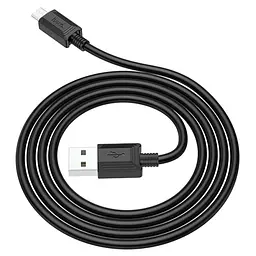 Дата кабель Hoco X73 Ferry USB to MicroUSB 2.4A (1m) Black - мініатюра 2